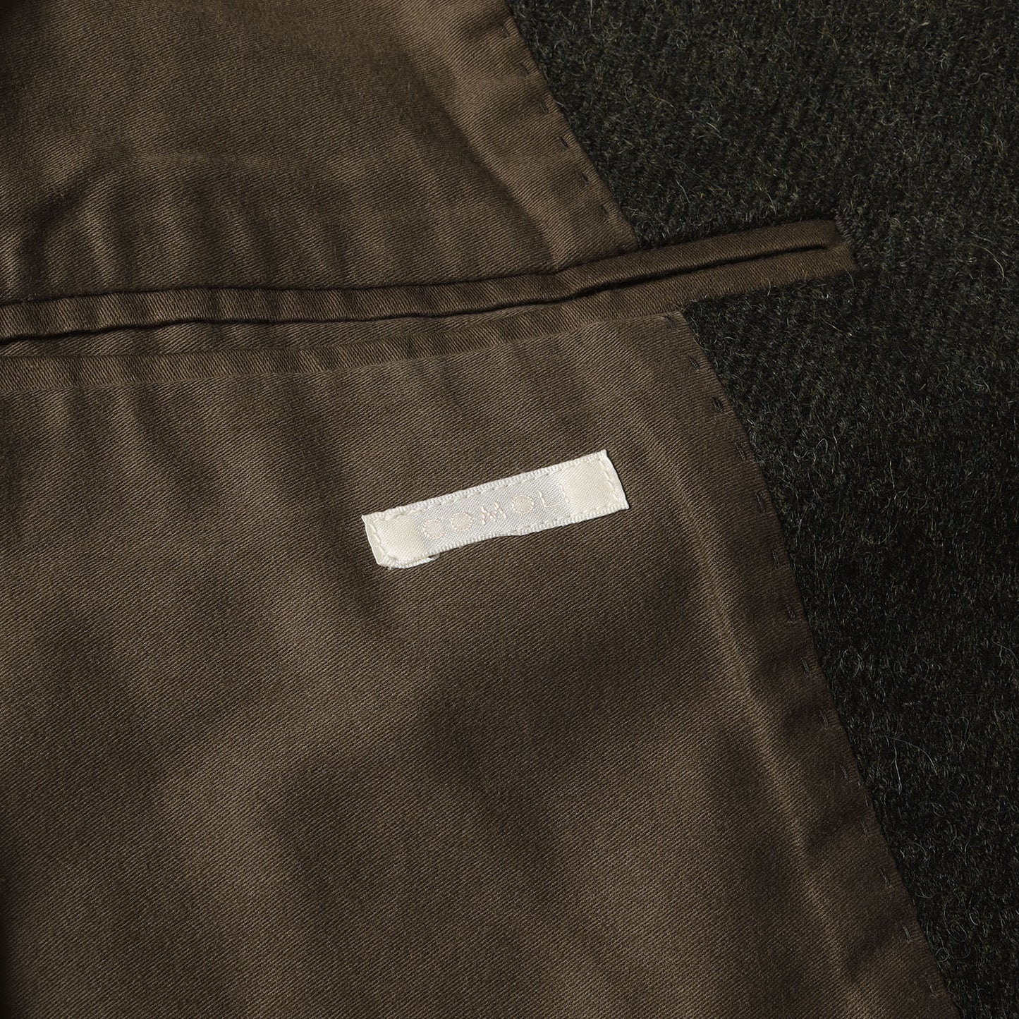 ショールカラー ベルテッド ラップコート (WOOL SHAWL COLLAR COAT Q03-04009) ※袖口裏地変色