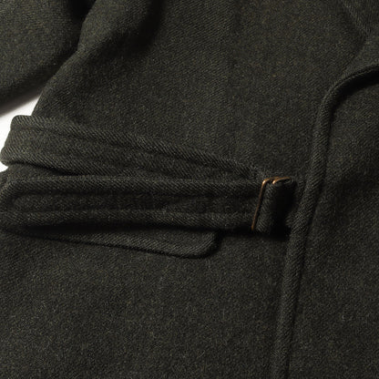ショールカラー ベルテッド ラップコート (WOOL SHAWL COLLAR COAT Q03-04009) ※袖口裏地変色