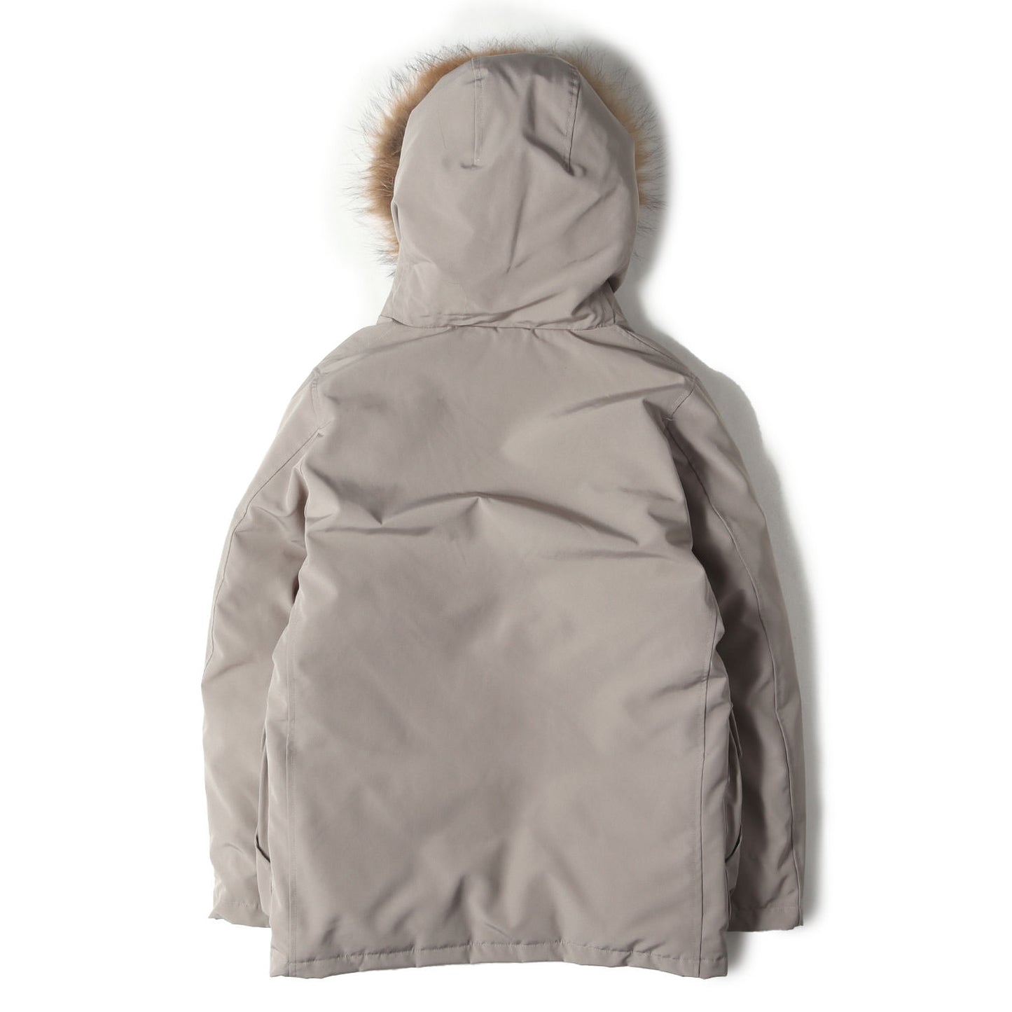 ラクーンファー付き フーデッド ポリコットン ダウンジャケット (MENS FUR DOWN JD-8535 LAS)