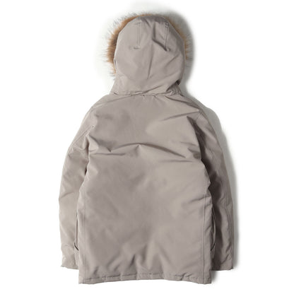 ラクーンファー付き フーデッド ポリコットン ダウンジャケット (MENS FUR DOWN JD-8535 LAS)