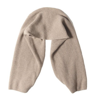 2WAY リブ編み ウール ニット マフラー スリーブ (Hand Knit Muffler Sleeves)