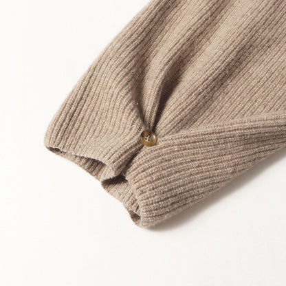 2WAY リブ編み ウール ニット マフラー スリーブ (Hand Knit Muffler Sleeves)