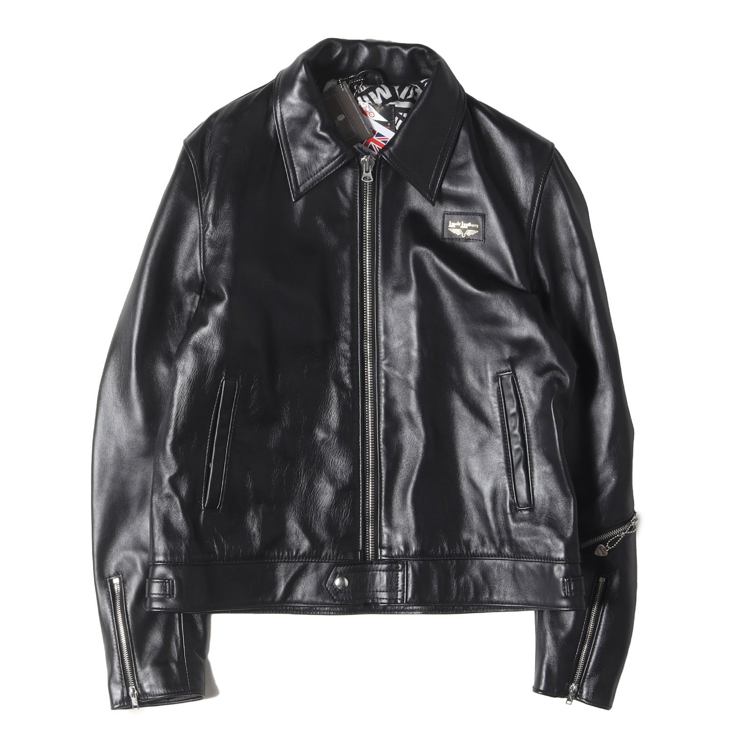 × Lewis Leathers ホースレザー ジップアップ シングル ライダース ジャケット(Lewis Leather×HYSTERIC NEBRASKA 02191LB02) / 550T