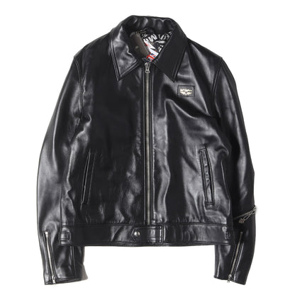 × Lewis Leathers ホースレザー ジップアップ シングル ライダース ジャケット(Lewis Leather×HYSTERIC NEBRASKA 02191LB02) / 550T