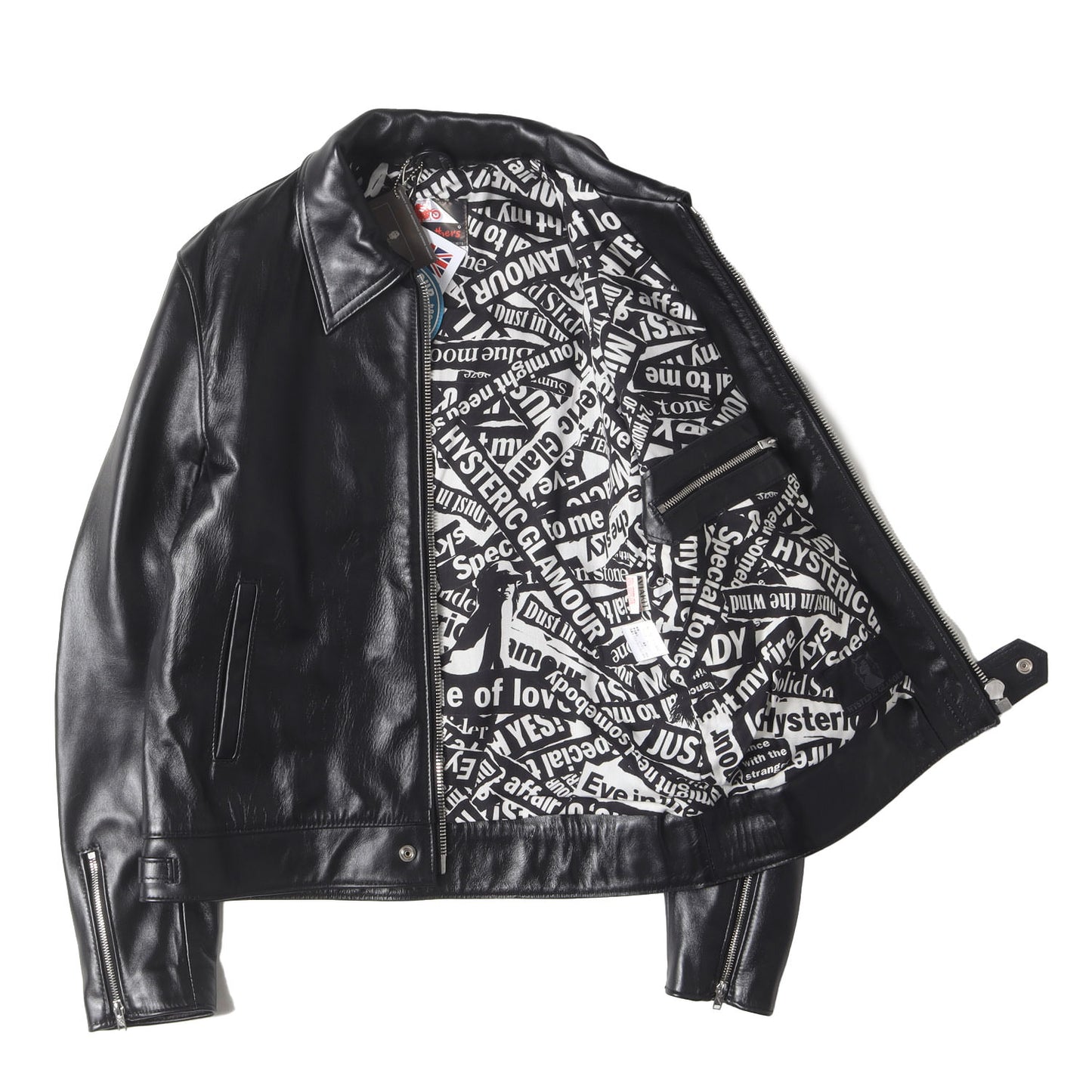× Lewis Leathers ホースレザー ジップアップ シングル ライダース ジャケット(Lewis Leather×HYSTERIC NEBRASKA 02191LB02) / 550T