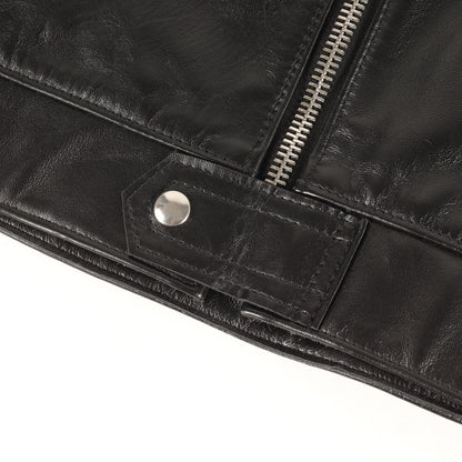 × Lewis Leathers ホースレザー ジップアップ シングル ライダース ジャケット(Lewis Leather×HYSTERIC NEBRASKA 02191LB02) / 550T