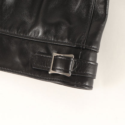 × Lewis Leathers ホースレザー ジップアップ シングル ライダース ジャケット(Lewis Leather×HYSTERIC NEBRASKA 02191LB02) / 550T