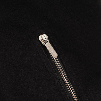 ラムファー カシミヤ混メルトン モッズコート