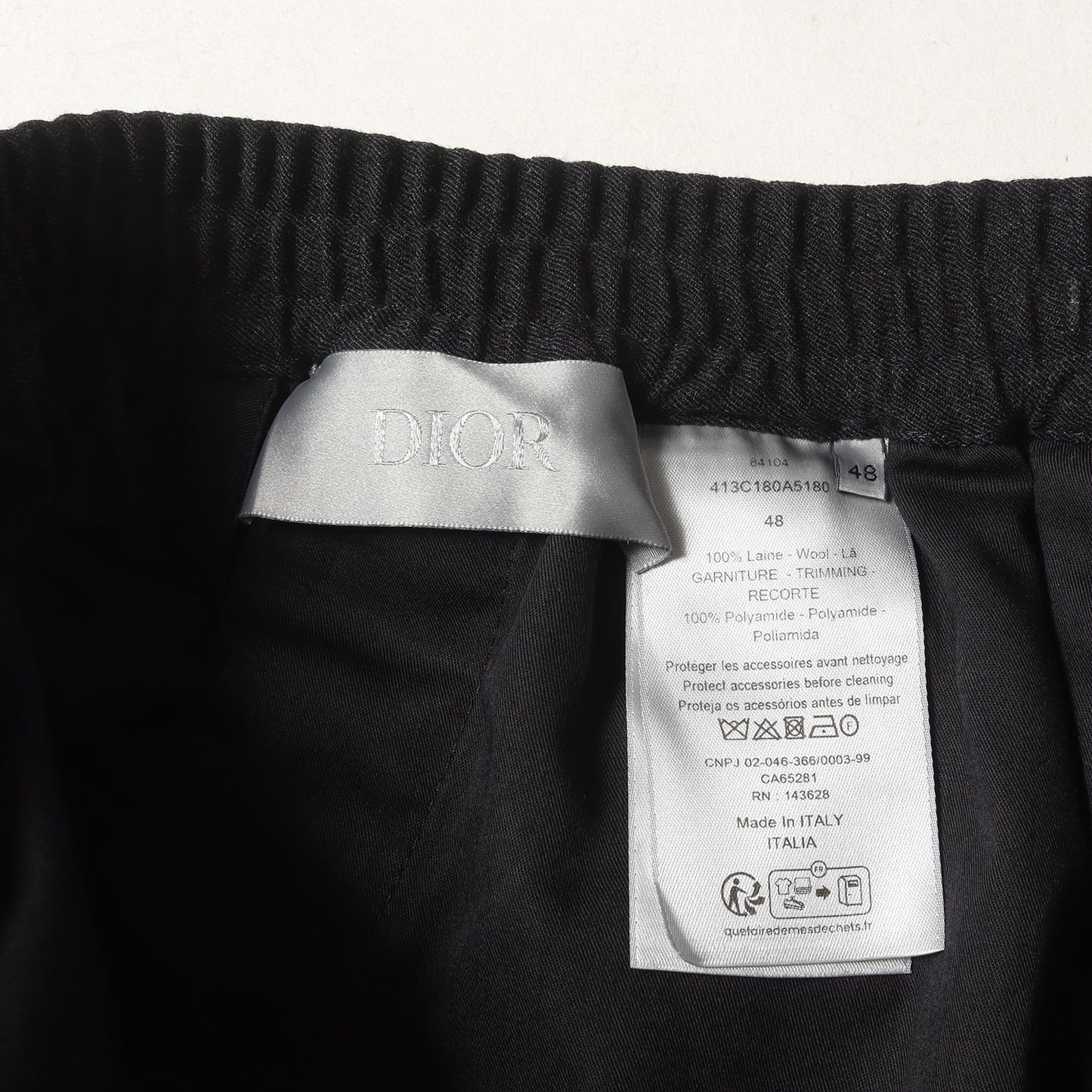 24AW ローラーコースターベルト ウール イージーパンツ (413C180A5180)