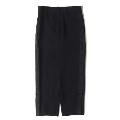 21AW × sacai スナップスリットヘム サイドライン パンツ (213C120A5180)