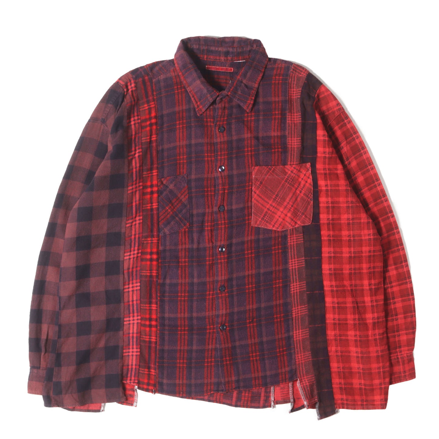 23AW ヴィンテージ リメイク フランネル シャツ (7 Cuts Wide Shirt / Over Dye PU354) / Rebuild by needles