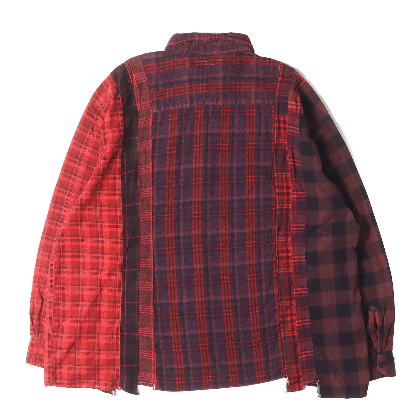 23AW ヴィンテージ リメイク フランネル シャツ (7 Cuts Wide Shirt / Over Dye PU354) / Rebuild by needles