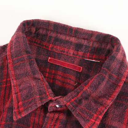 23AW ヴィンテージ リメイク フランネル シャツ (7 Cuts Wide Shirt / Over Dye PU354) / Rebuild by needles