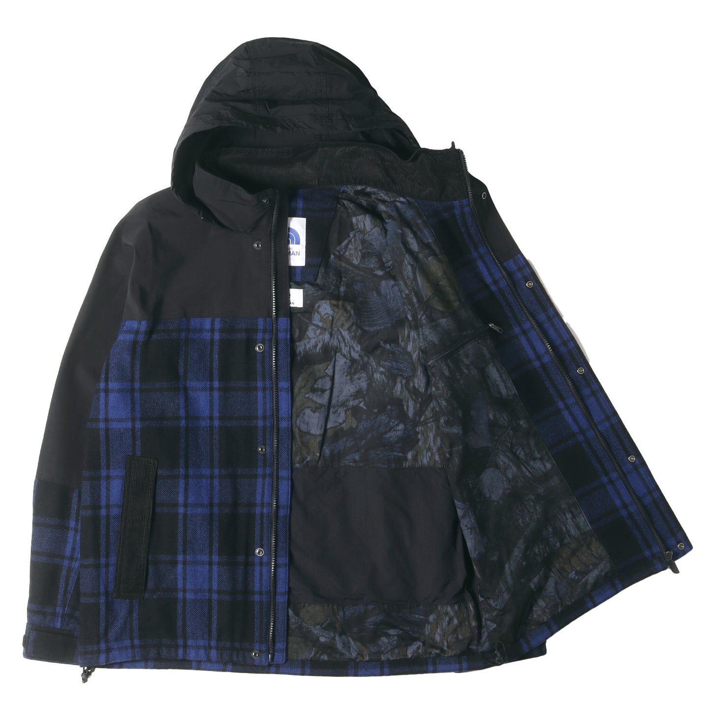 × THE NORTH FACE コットンナイロン チェック ウール ジャケット (WF-J923)