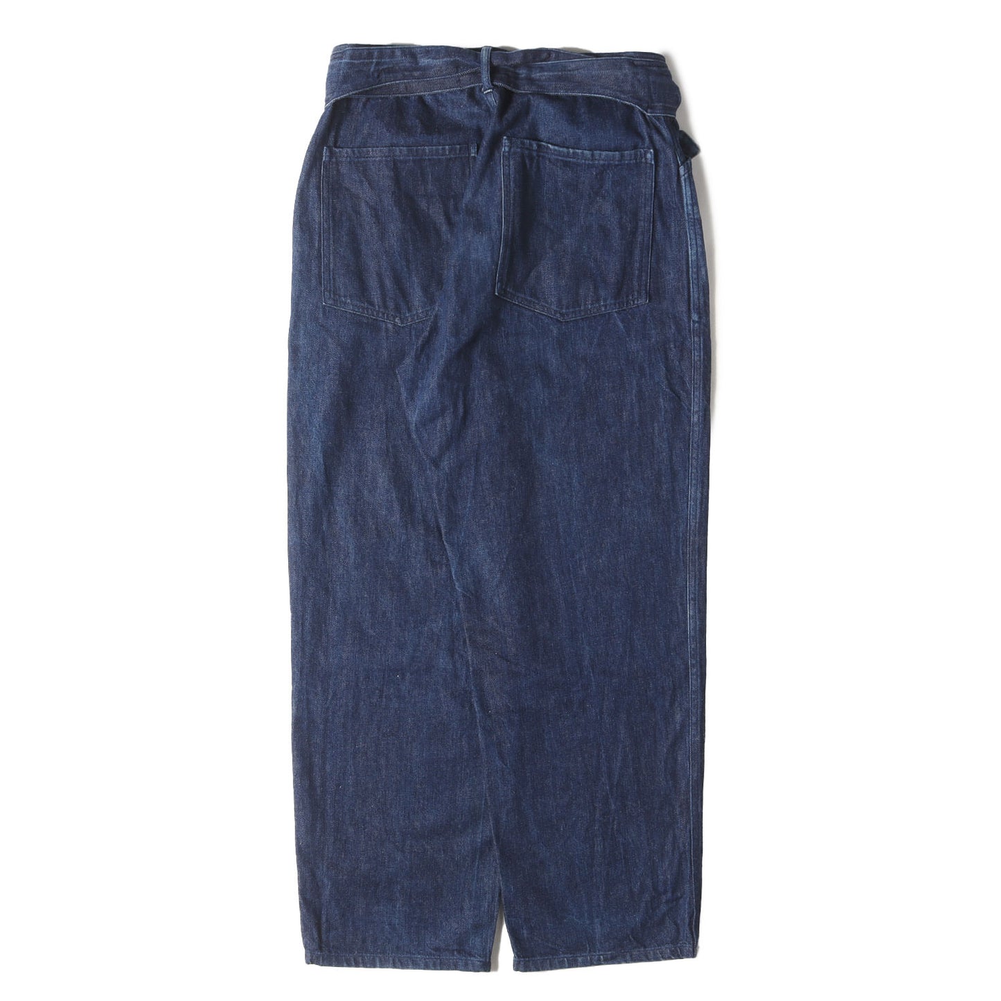 ベルテッド テーパード デニム パンツ (belted denim pants L03-03005)