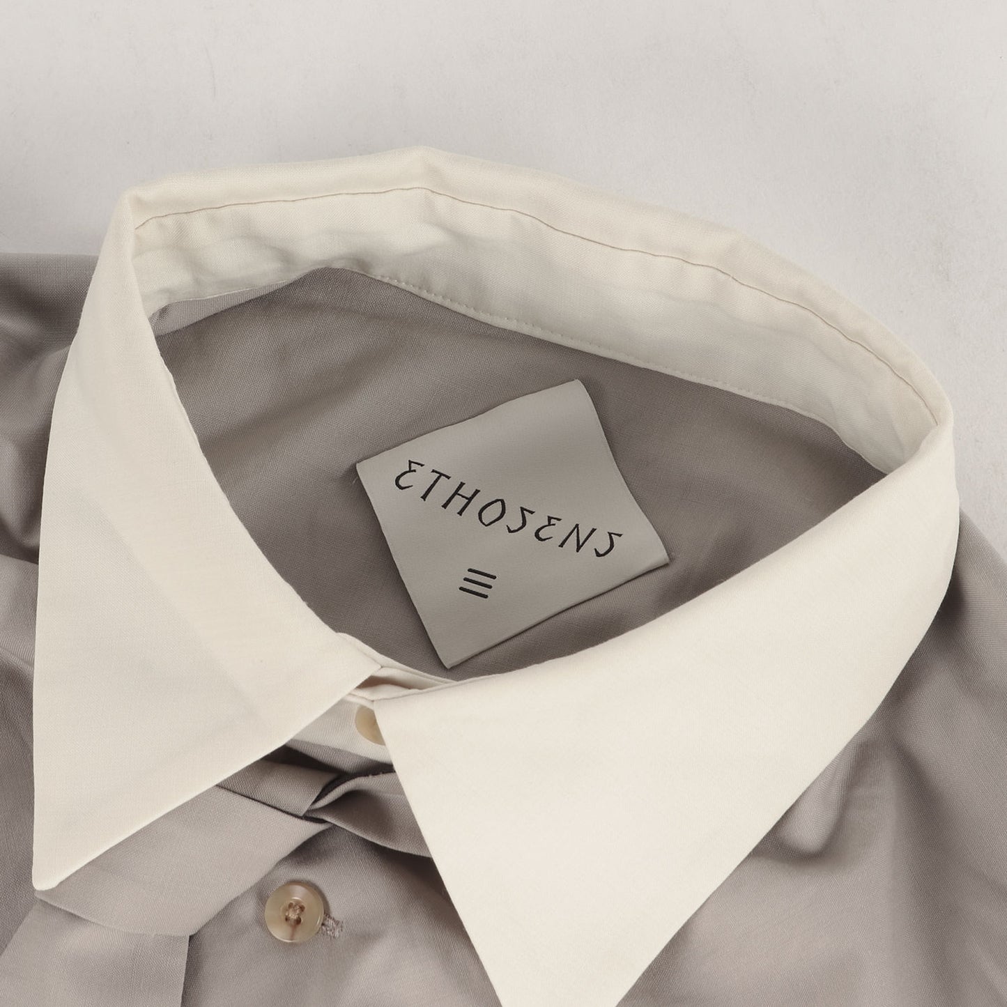 24SS ネクタイ付き ウール ローン ドレス シャツ (TIE SHIRT B 1E124-21)