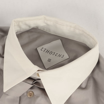 24SS ネクタイ付き ウール ローン ドレス シャツ (TIE SHIRT B 1E124-21)