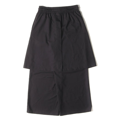24SS スーパー180'Sウール ドローコード レイヤード ワイド パンツ (Layered pants 1E124-71)