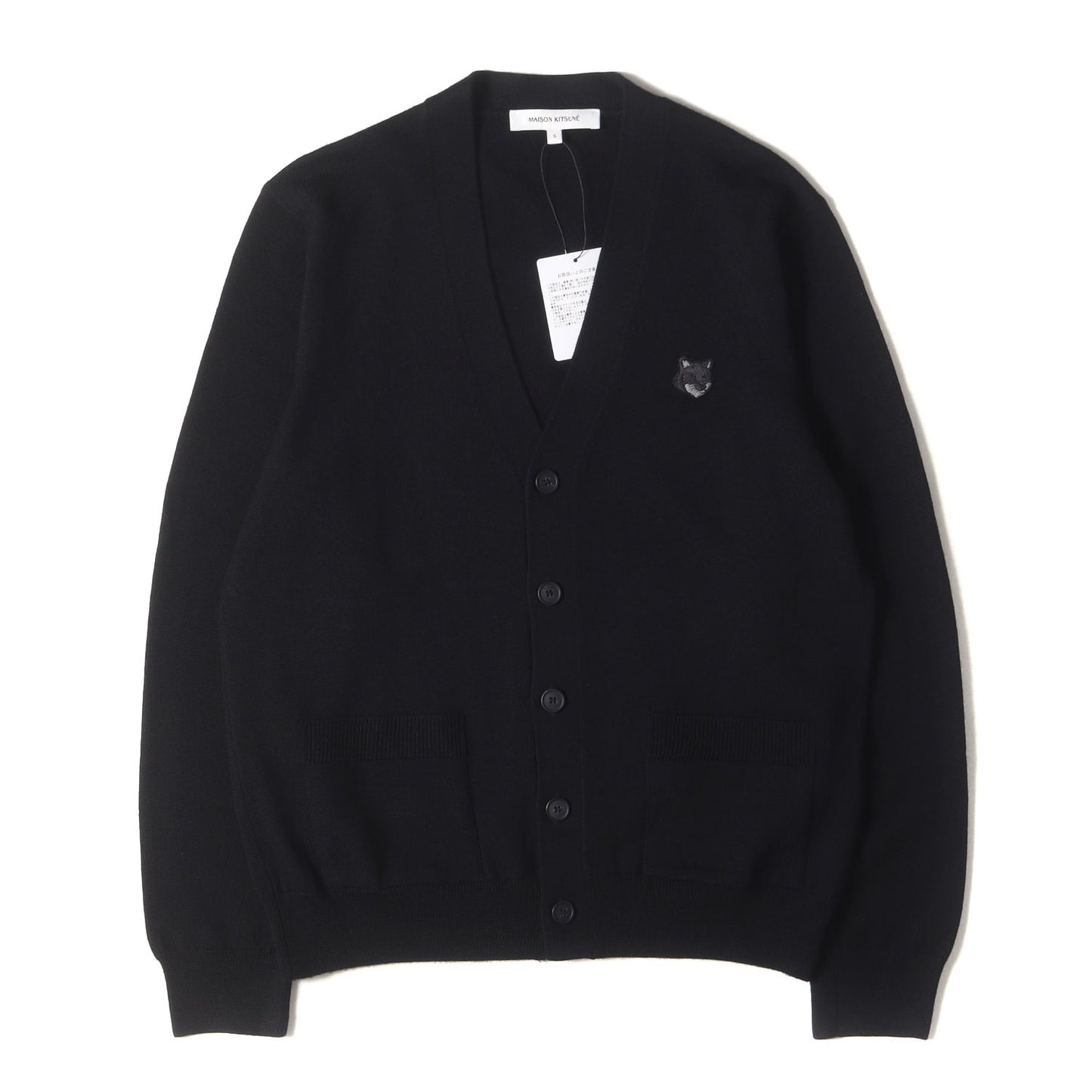 24SS ワンポイント ワッペン ニット カーディガン (BOLD FOX HEAD PATCH REGULAR CARDIGAN MM00509KT1036)