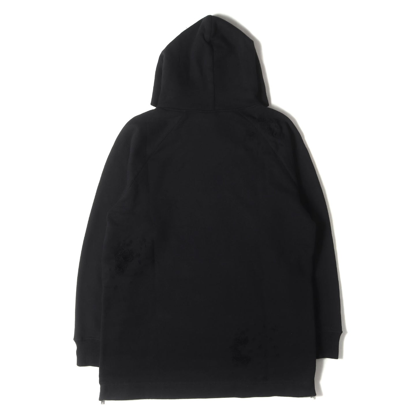 クラッシュ ダメージ加工 スウェット ロング パーカー (LONG HOODED P/O RC9-C-003)