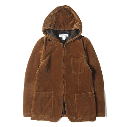 00s フーデッド ベルベット ジップアップ ブレザー (W13095) / MADE IN FRANCE