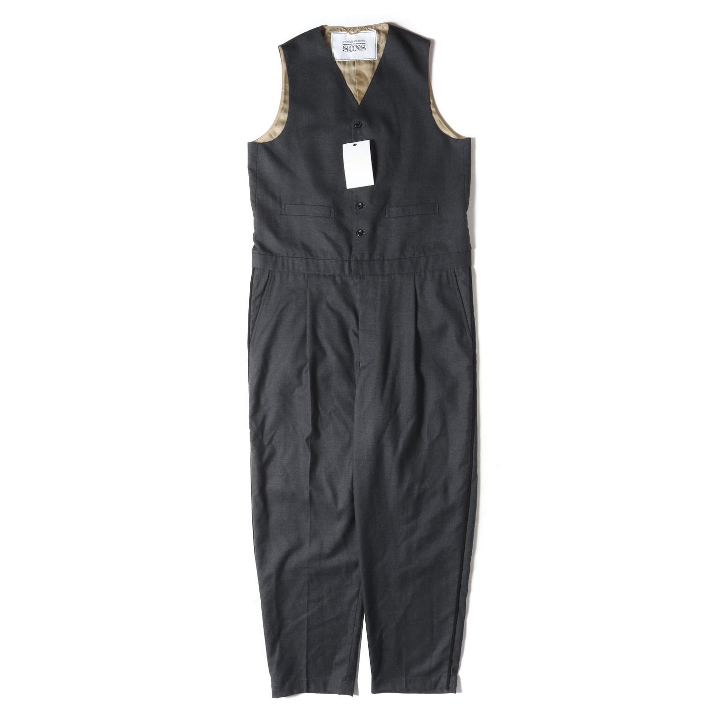 ウール サージ ジャンプスーツ (SERGE JUMPSUITS 5523-199-0012) / & SONS