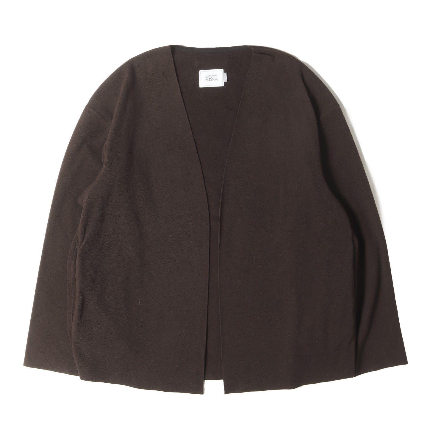 ノーカラー フリース カーディガン (by DAISUKE OBANA FLEECE C/OFF CARDIGAN 5525-299-0672) / & SONS