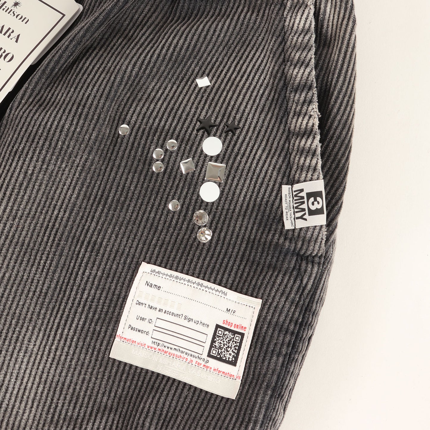 25AW ラインストーン コーデュロイ ワイドパンツ (Embellished Corduroy Trousers A15PT034) / MAISON