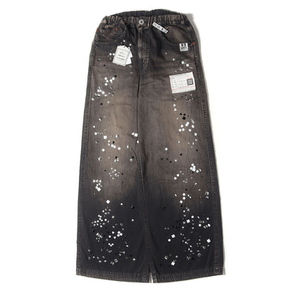 25AW ラインストーン ワイド デニム パンツ (Embellished Denim Wide Pants B15PT081)