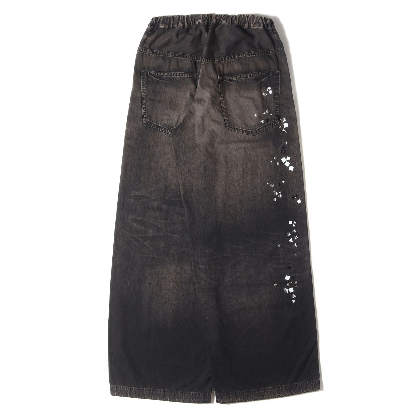 25AW ラインストーン ワイド デニム パンツ (Embellished Denim Wide Pants B15PT081)