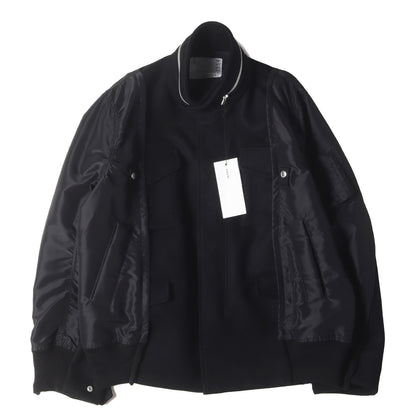24AW メルトン ナイロン コンビ ブルゾン (Wool Melton Nylon Twill Blouson 24-03554M)