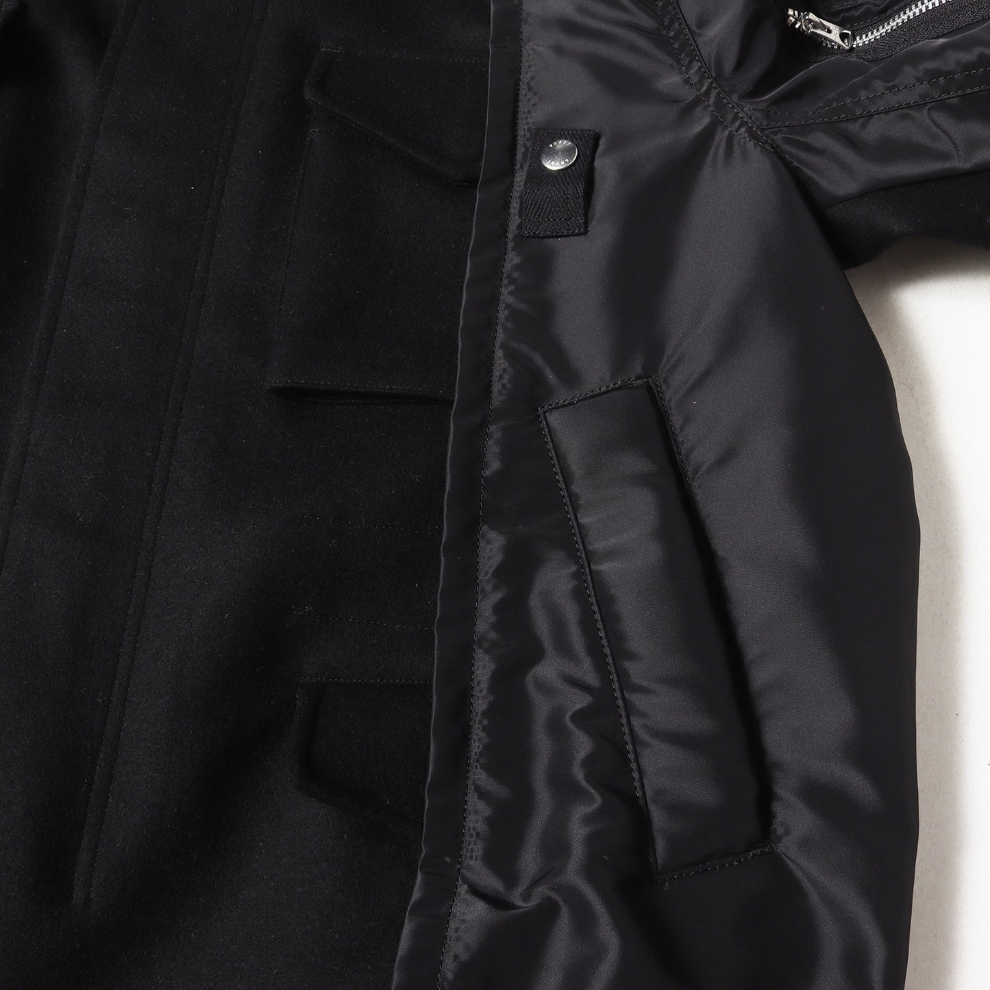24AW メルトン ナイロン コンビ ブルゾン (Wool Melton Nylon Twill Blouson 24-03554M)