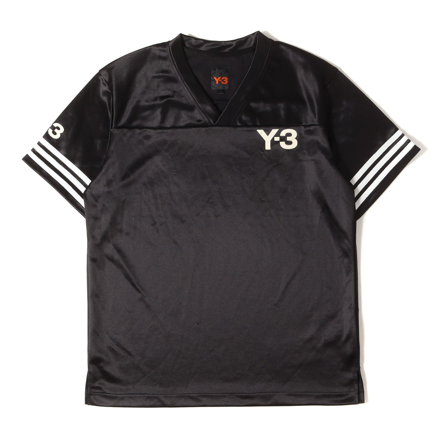 サテン フットボール Vネック Tシャツ