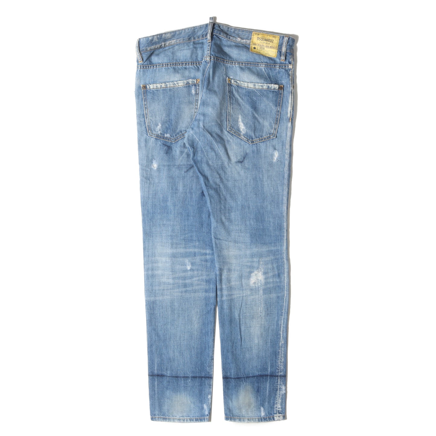 ヴィンテージ加工 チェックネルリペア スリム デニム パンツ (Cool Guy Jean S74LB0357 S30309)