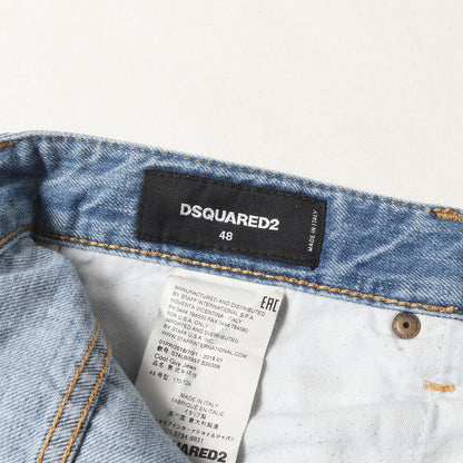 ヴィンテージ加工 チェックネルリペア スリム デニム パンツ (Cool Guy Jean S74LB0357 S30309)