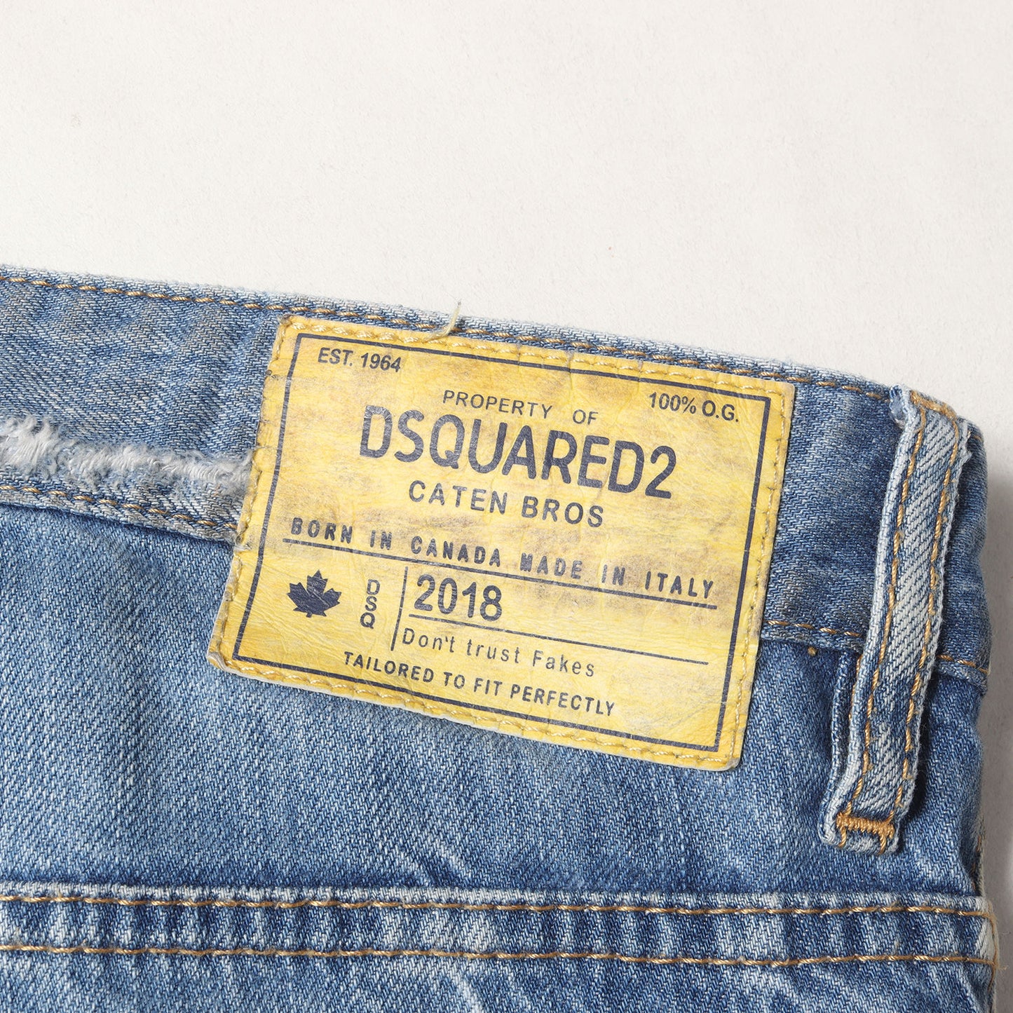ヴィンテージ加工 チェックネルリペア スリム デニム パンツ (Cool Guy Jean S74LB0357 S30309)