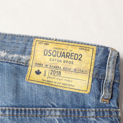 ヴィンテージ加工 チェックネルリペア スリム デニム パンツ (Cool Guy Jean S74LB0357 S30309)