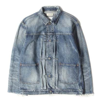 ヴィンテージ加工 デニム トラッカー ジャケット (40s Cutoff Denim Jacket 3220400100)