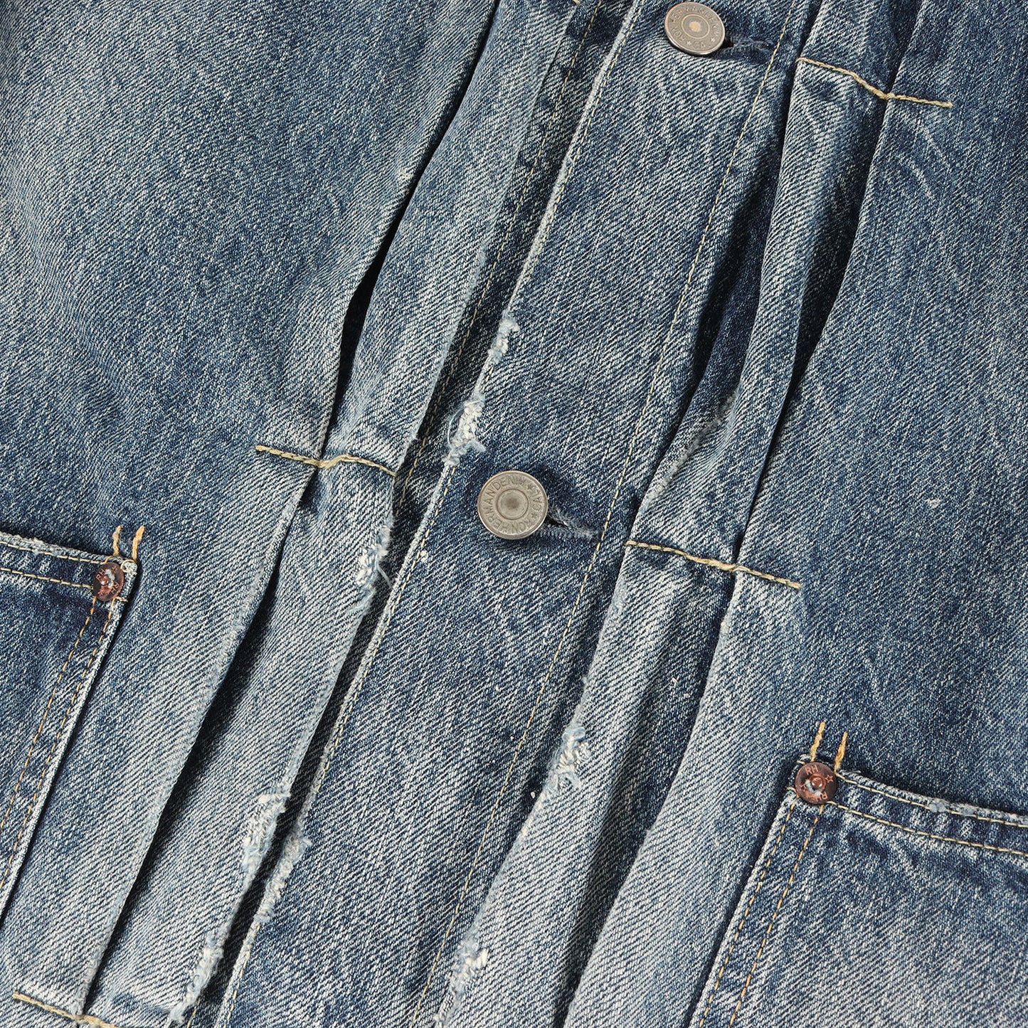 ヴィンテージ加工 デニム トラッカー ジャケット (40s Cutoff Denim Jacket 3220400100)