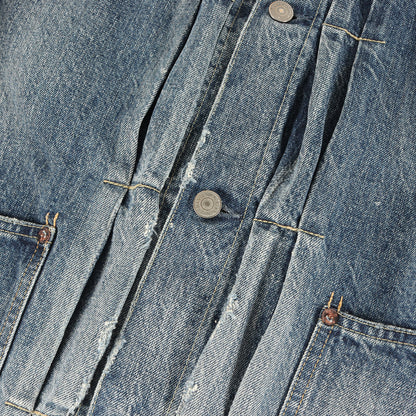ヴィンテージ加工 デニム トラッカー ジャケット (40s Cutoff Denim Jacket 3220400100)