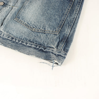 ヴィンテージ加工 デニム トラッカー ジャケット (40s Cutoff Denim Jacket 3220400100)