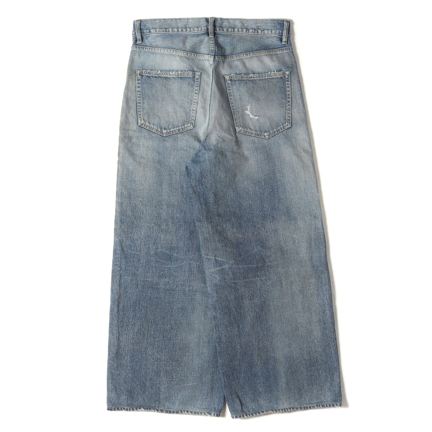 23SS ヴィンテージ クラッシュリペア加工 ワイド ストレート デニム パンツ (NE.Wide 5pocket USD 2308-1001)