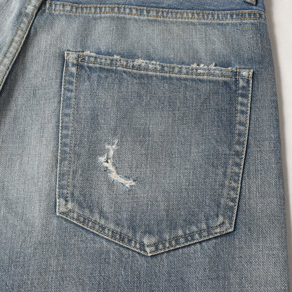 23SS ヴィンテージ クラッシュリペア加工 ワイド ストレート デニム パンツ (NE.Wide 5pocket USD 2308-1001)