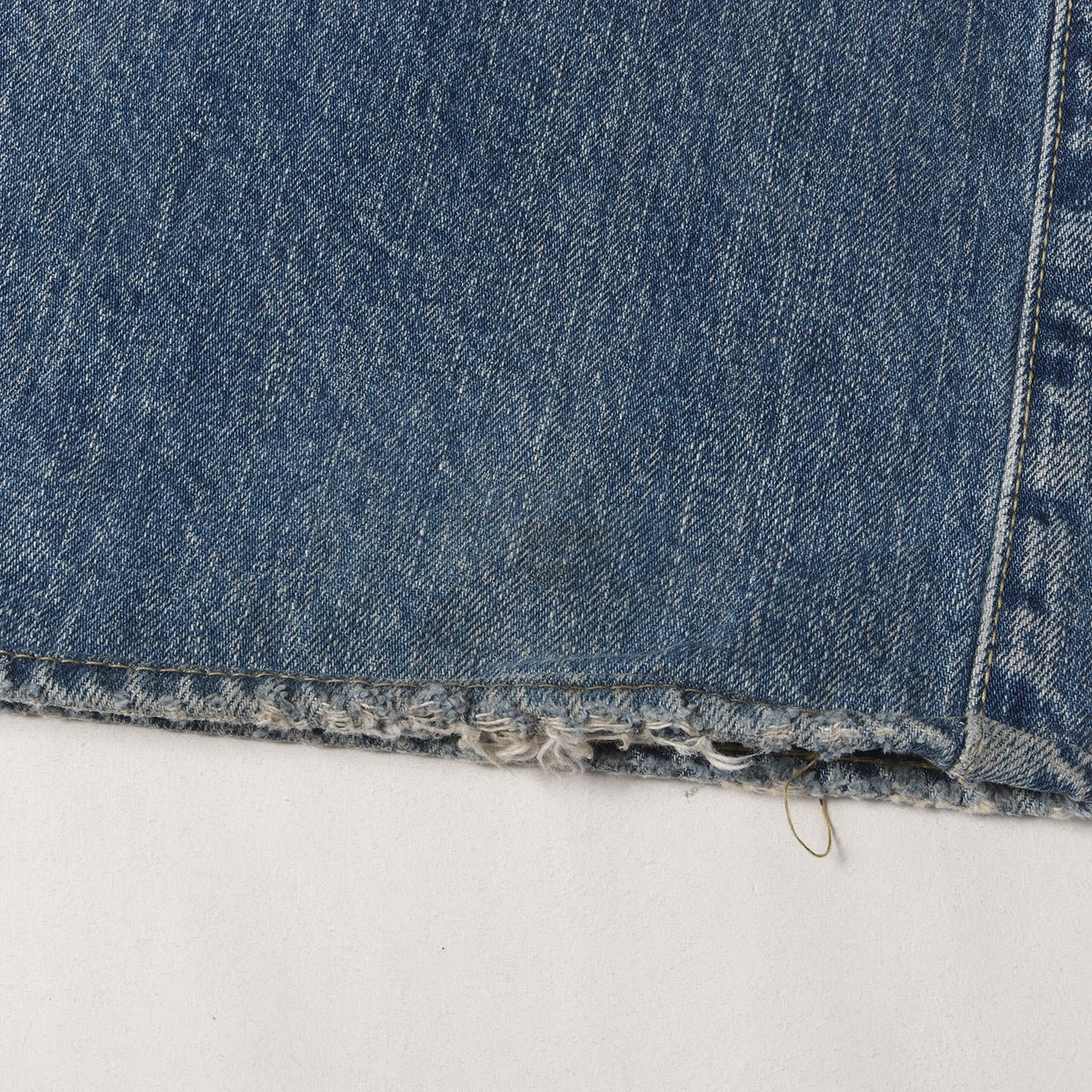 23SS ヴィンテージ加工 ワイド ストレート セルビッジ デニム パンツ (W.Straight 5pocket USS 2308-1003)