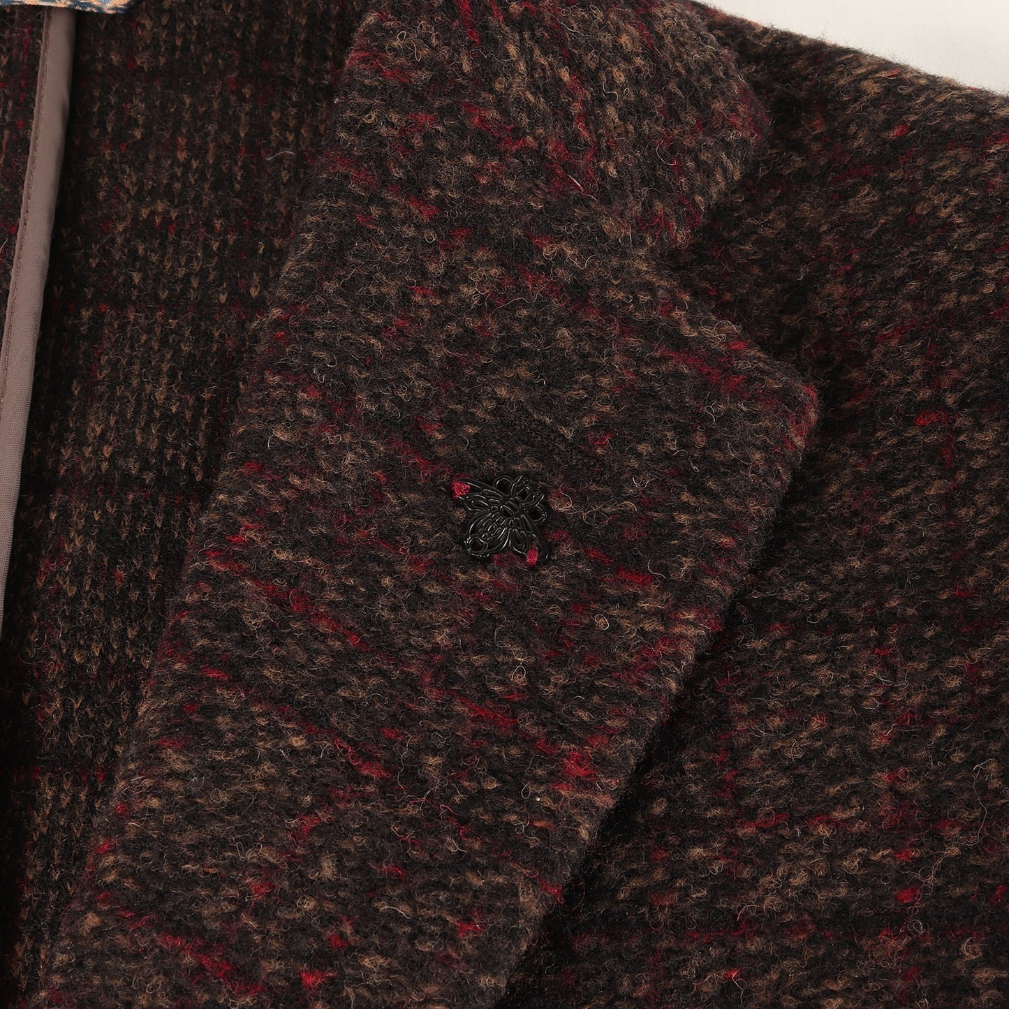 チェック スライバー ニット ミックス 2B テーラード ジャケット (600208)