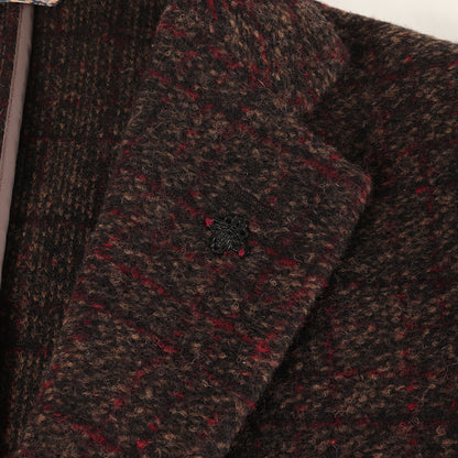 チェック スライバー ニット ミックス 2B テーラード ジャケット (600208)