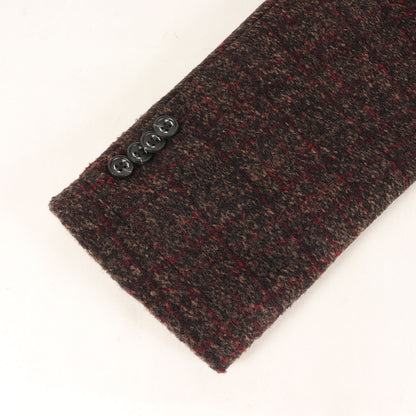 チェック スライバー ニット ミックス 2B テーラード ジャケット (600208)