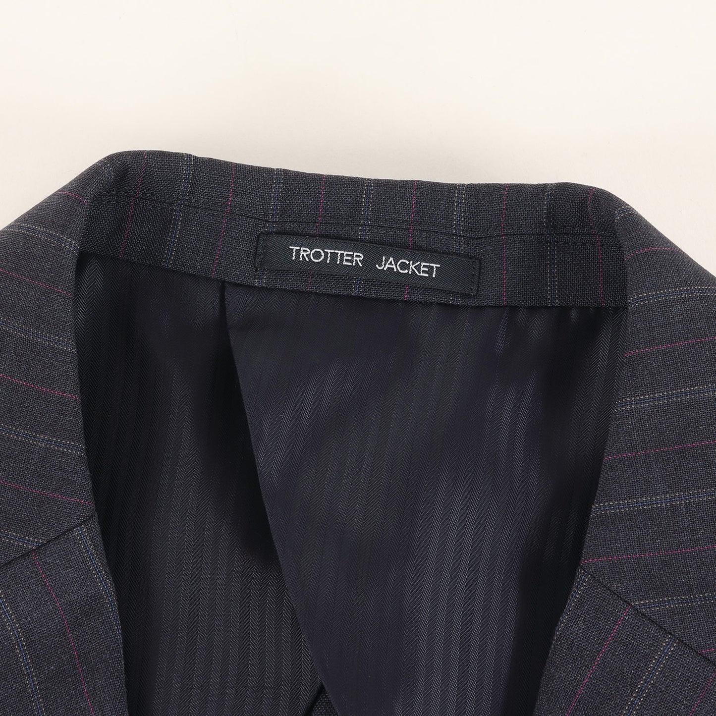 ツインストライプ ウール 2B テーラード ジャケット (H1E10-580-07) / TROTTER MADE IN JAPAN