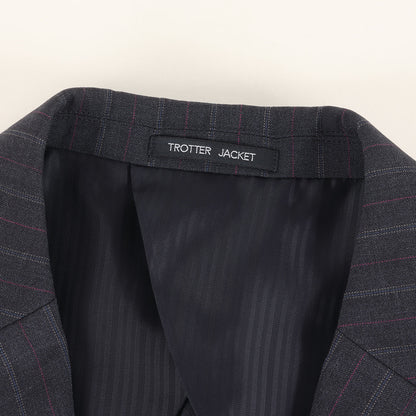 ツインストライプ ウール 2B テーラード ジャケット (H1E10-580-07) / TROTTER MADE IN JAPAN