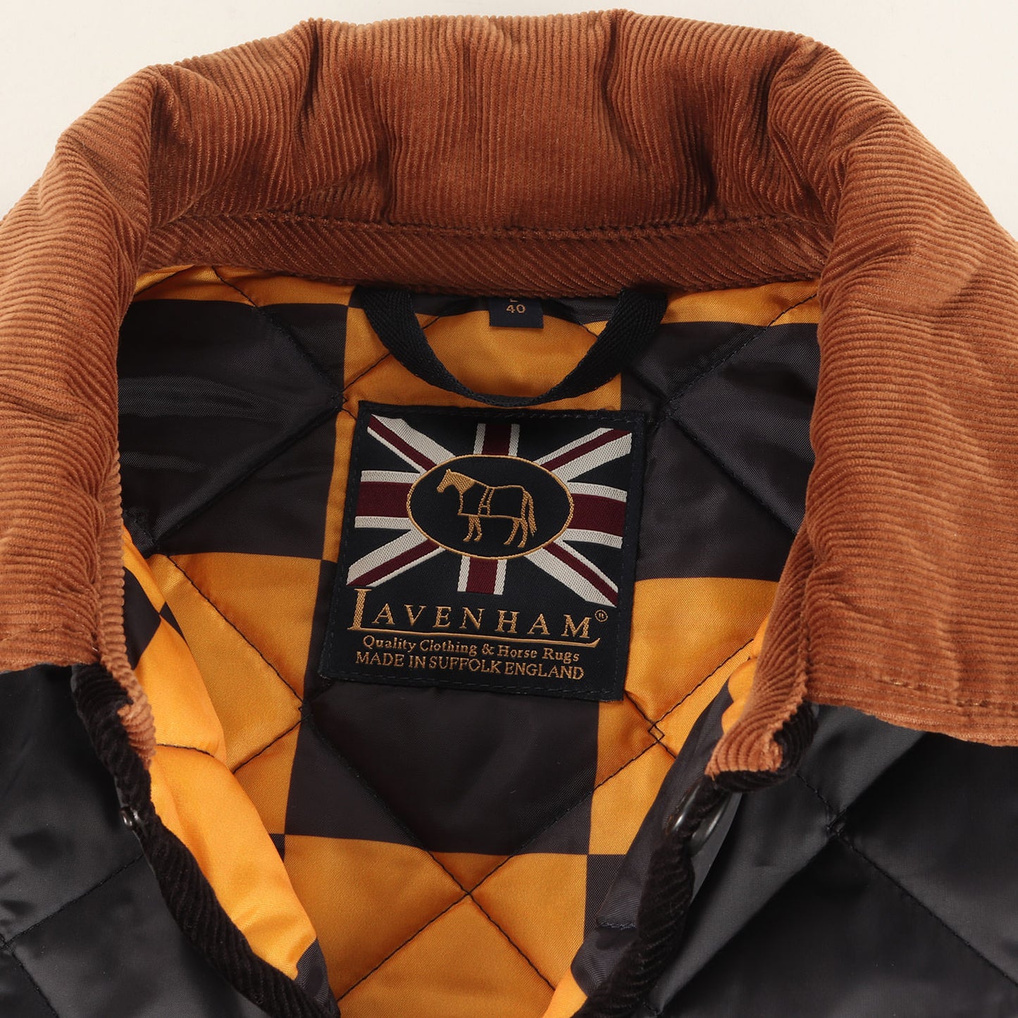 裏地ブロックチェック キルティング コート